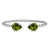 Caroline Svedbom Armband Caroline Svedbom Mini Drop Armband Rhodium / Olivine