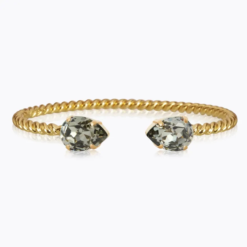 Caroline Svedbom Armband Caroline Svedbom Mini Drop Armband, Black Diamond – Guld