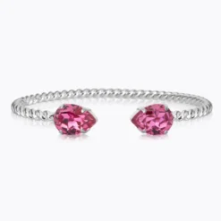 Caroline Svedbom Armband Caroline Svedbom Mini Drop Armband, Dark Rose – Rhodium