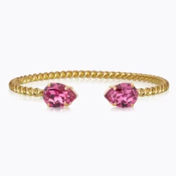 Caroline Svedbom Armband Caroline Svedbom Mini Drop Armband, Dark Rose – Guld