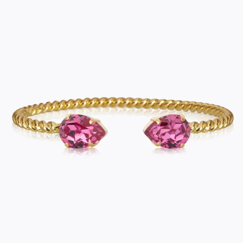 Caroline Svedbom Armband Caroline Svedbom Mini Drop Armband, Dark Rose – Guld