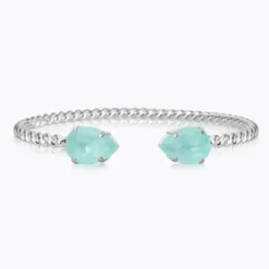 Caroline Svedbom Armband Caroline Svedbom Mini Drop Armband / Soft Mint (Rhodium)