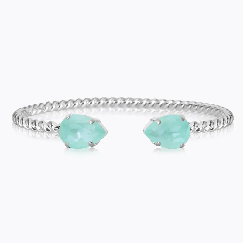 Caroline Svedbom Armband Caroline Svedbom Mini Drop Armband / Soft Mint (Rhodium)