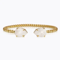 Caroline Svedbom Armband Caroline Svedbom Mini Drop Armband / Electric White (Guld)