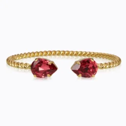 Caroline Svedbom Armband Caroline Svedbom Mini Drop Armband / Mulberry Red (Guld)