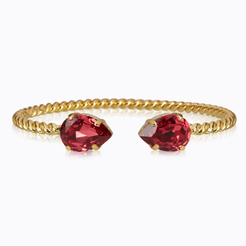 Caroline Svedbom Armband Caroline Svedbom Mini Drop Armband / Mulberry Red (Guld)