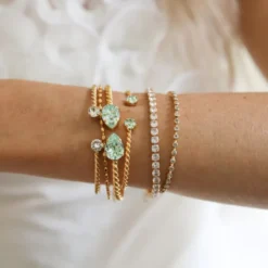Caroline Svedbom Armband Caroline Svedbom Mini Drop Armband/ Chrysolite (Guld)