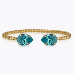 Caroline Svedbom Armband Caroline Svedbom Mini Drop Armband Guld / Light Turquoise
