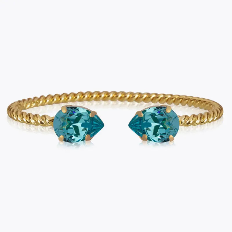 Caroline Svedbom Armband Caroline Svedbom Mini Drop Armband Guld / Light Turquoise