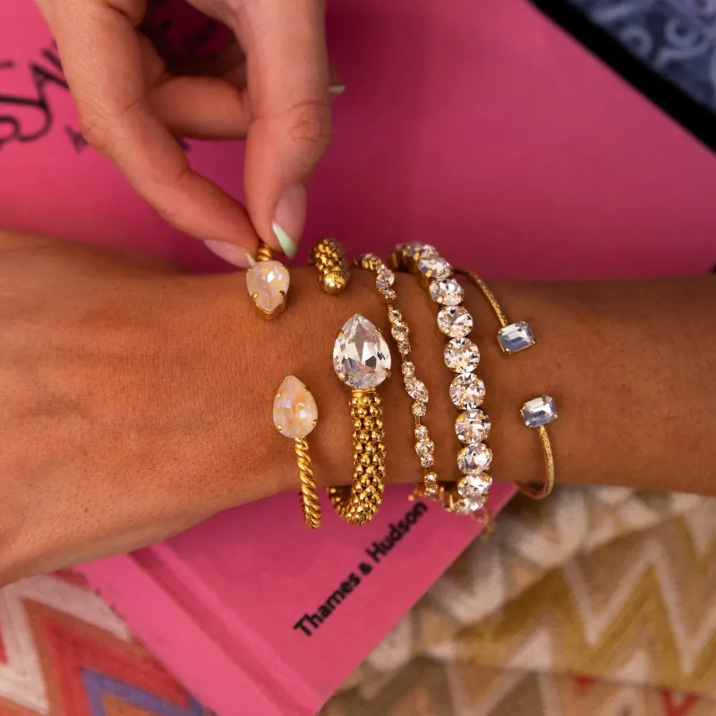 Caroline Svedbom Armband Caroline Svedbom Mini Drop Armband Guld / Ivory Creme Delite