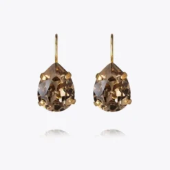 Caroline Svedbom Mini Drop Clasp Örhängen/ Greige (Guld)