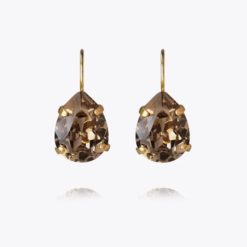 Caroline Svedbom Mini Drop Clasp Örhängen/ Greige (Guld)