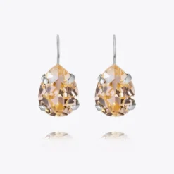 Caroline Svedbom Mini Drop Clasp Örhängen/ Light Peach (Rhodium)