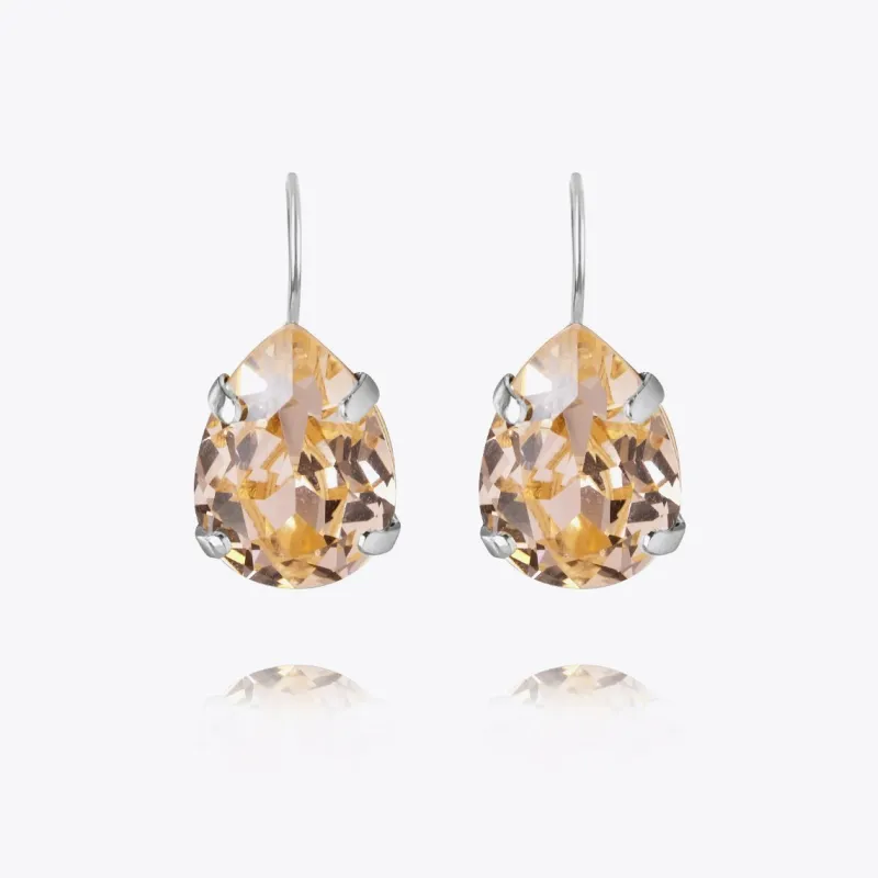 Caroline Svedbom Mini Drop Clasp Örhängen/ Light Peach (Rhodium)