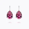 Caroline Svedbom Mini Drop Clasp Örhängen, Dark Rose – Rhodium