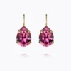 Caroline Svedbom Mini Drop Clasp Örhängen, Dark Rose – Guld