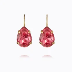 Caroline Svedbom Örhängen Caroline Svedbom Mini Drop Clasp Örhängen/ Mulberry Red (Guld)
