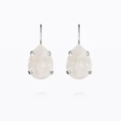 Caroline Svedbom Mini Drop Clasp Örhängen / Electric White (Rhodium)
