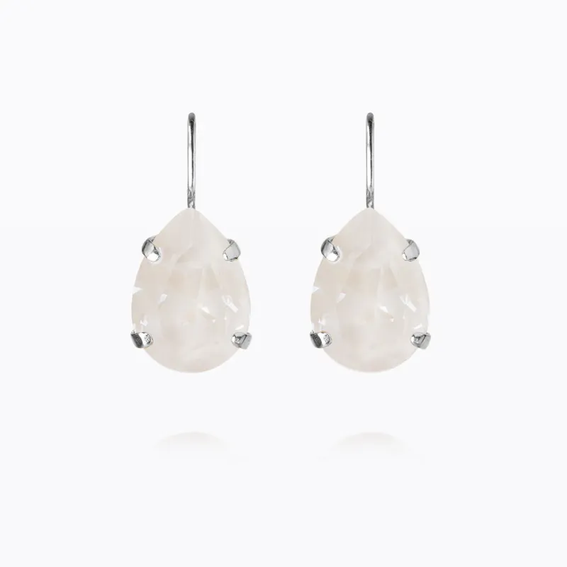 Caroline Svedbom Mini Drop Clasp Örhängen / Electric White (Rhodium)