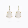 Caroline Svedbom Mini Drop Clasp Örhängen / Electric White (Guld)