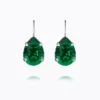 Caroline Svedbom Mini Drop Clasp Örhängen / Majestic Green (Rhodium)