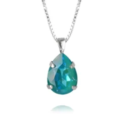 Caroline Svedbom Mini Drop Halsband Rhodium / Laguna Delite