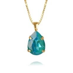 Caroline Svedbom Mini Drop Halsband Guld / Laguna Delite