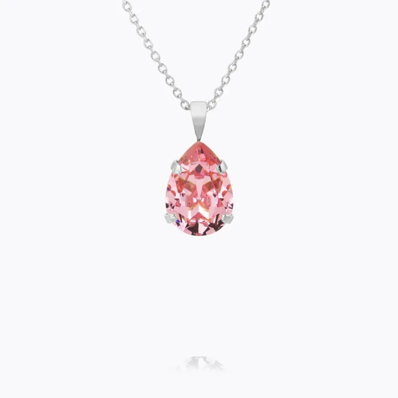 Caroline Svedbom Mini Drop Halsband/ Light Rose (Rhodium)