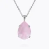 Caroline Svedbom Mini Drop Halsband / Soft Pink (Rhodium)