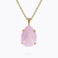 Caroline Svedbom Mini Drop Halsband / Soft Pink (Guld)