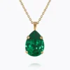 Caroline Svedbom Mini Drop Halsband / Majestic Green (Guld)