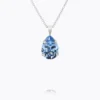 Caroline Svedbom Mini Drop Halsband/ Light Sapphire (Rhodium)