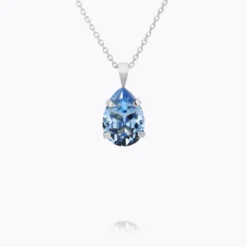 Caroline Svedbom Mini Drop Halsband/ Light Sapphire (Rhodium)