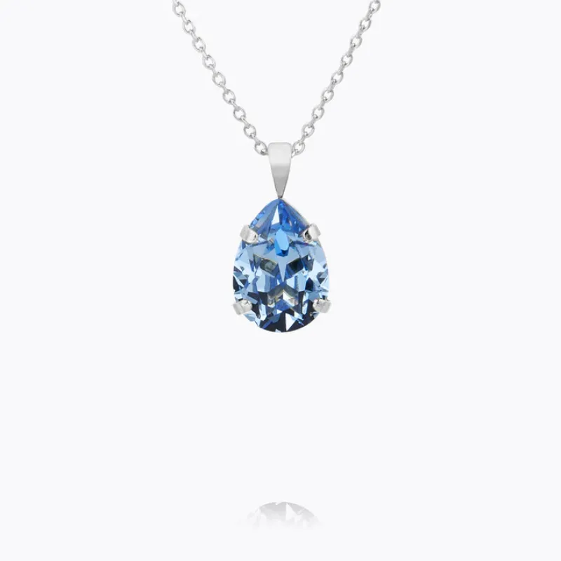 Caroline Svedbom Mini Drop Halsband/ Light Sapphire (Rhodium)