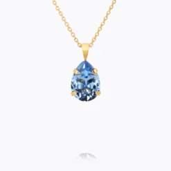 Caroline Svedbom Mini Drop Halsband/ Light Sapphire (Guld)