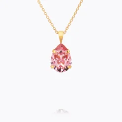 Caroline Svedbom Mini Drop Halsband/ Light Rose (Guld)