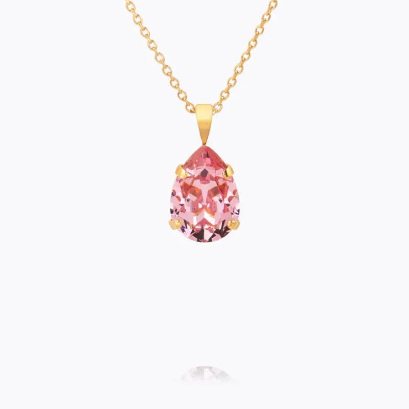 Caroline Svedbom Mini Drop Halsband/ Light Rose (Guld)