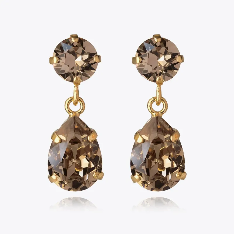 Caroline Svedbom Mini Drop Örhängen/ Greige (Guld)