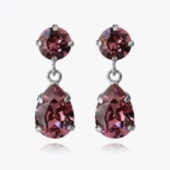 Caroline Svedbom Mini Drop Örhängen/ Iris (Rhodium)