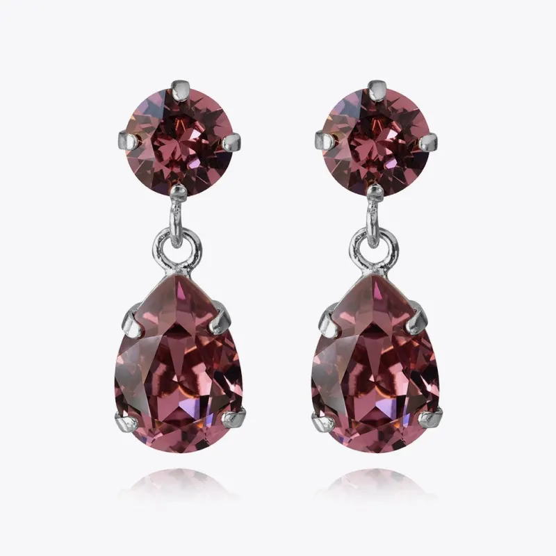 Caroline Svedbom Mini Drop Örhängen/ Iris (Rhodium)