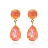 Caroline Svedbom Mini Drop Örhängen/ Orange Glow Delite (Guld)