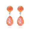 Caroline Svedbom Mini Drop Örhängen/ Orange Glow Delite (Rhodium)