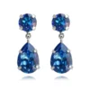 Caroline Svedbom Mini Drop Örhängen/ Royal Blue Delite (Rhodium)