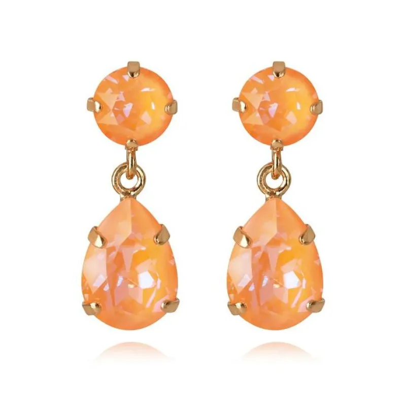 Caroline Svedbom Mini Drop Örhängen / Peach Delite Guld