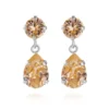 Caroline Svedbom Mini Drop Örhängen Rhodium / Light Peach