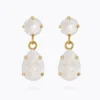 Caroline Svedbom Mini Drop Örhängen / Electric White (Guld)