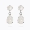 Caroline Svedbom Mini Drop Örhängen / Electric White (Rhodium)