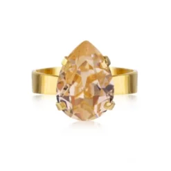 Caroline Svedbom Mini Drop Ring Guld / Light Peach