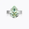 Caroline Svedbom Mini Drop Ring/ Chrysolite (Rhodium)