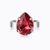 Caroline Svedbom Ringar Caroline Svedbom Mini Drop Ring / Mulberry Red (Rhodium)
